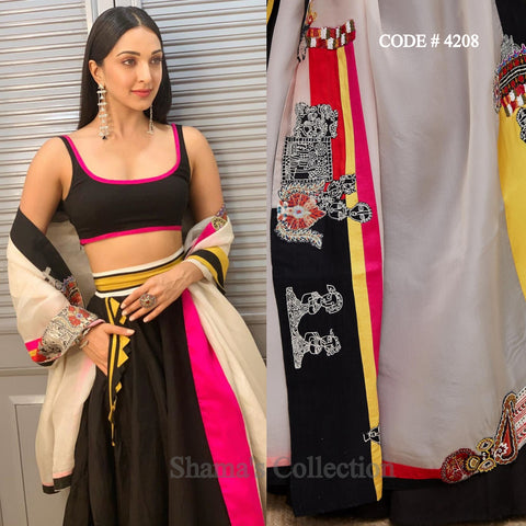 4208 Kiara Advani's black and white lehenga