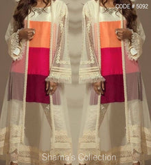 5092 Ombre Stripped Kurti Pants with Jacket