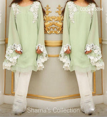 5094 Pista Kaftan Kurti - White Pants outfit set