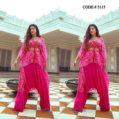 5115 Bandhani Kaftan With Turkish Pants