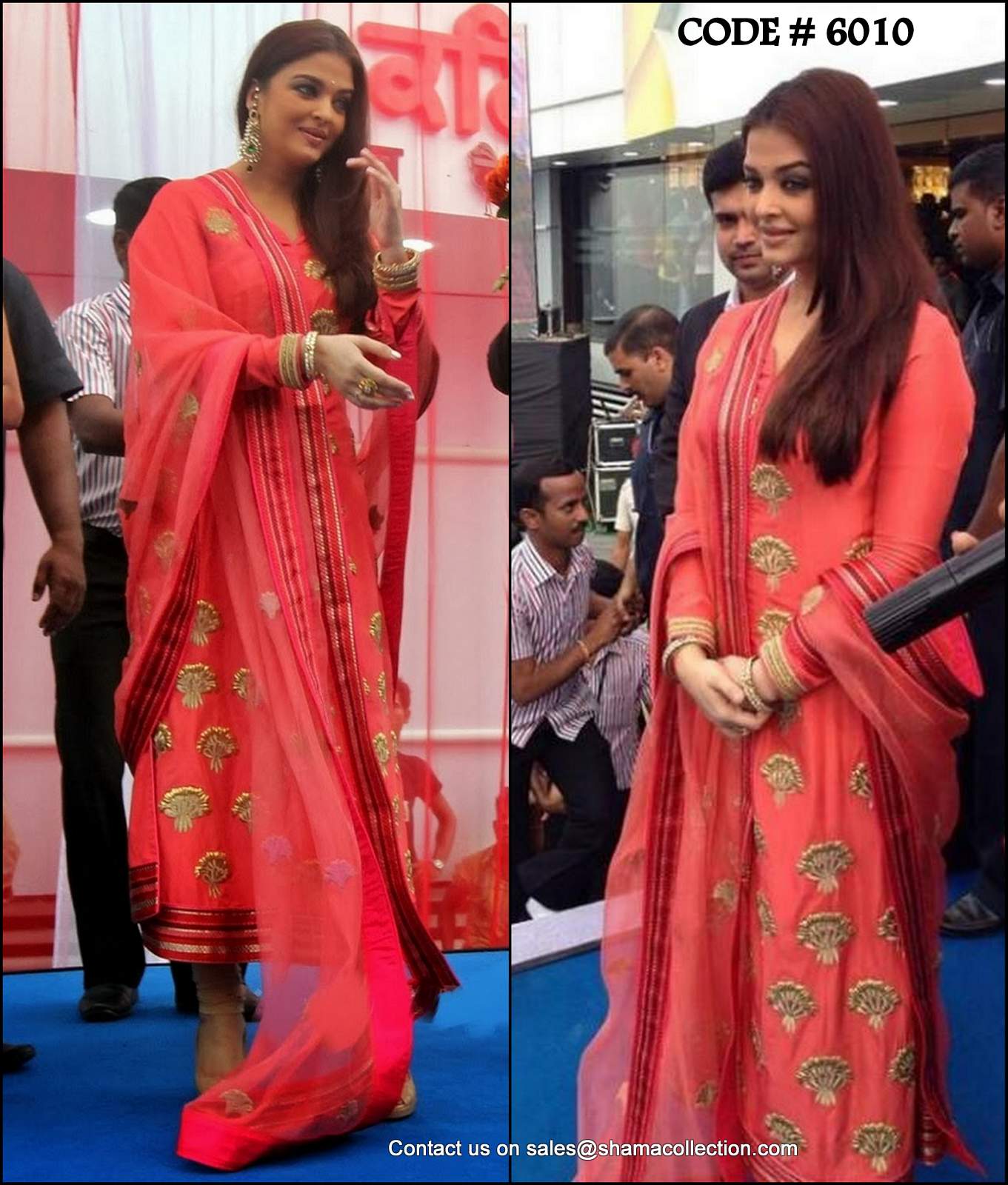 Aishwarya Rai Bachchan in Yellow Kurta with a Churidar and A Dupatta