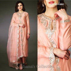 6061 Gota Patti Blush Kurti Palazzo Set