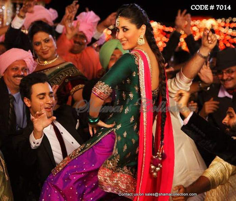 7014 Kareena Kapoor Khan's green patiala