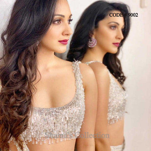 9002 Kiara Advani's Silver Fringe/ Tassel Blouse