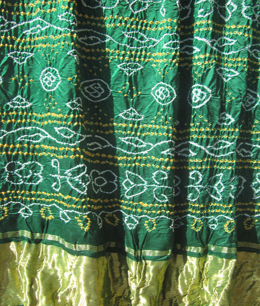 Silk Bandhani Dupatta Gajji Pallu