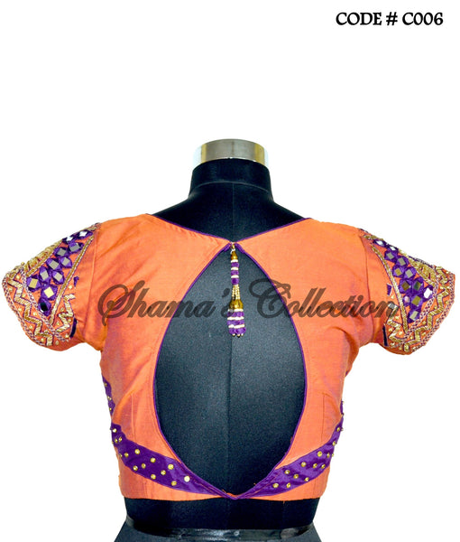 C006 Purple-Rust Dual Tone Blouse