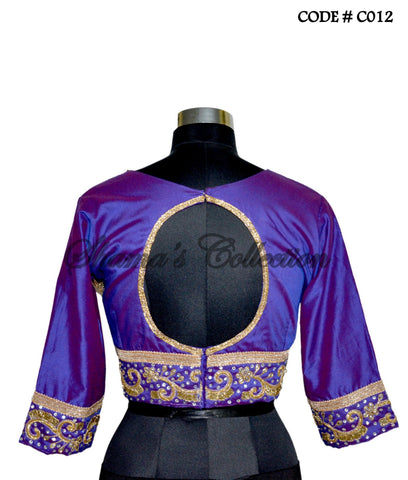 C012 Purple-grey saree