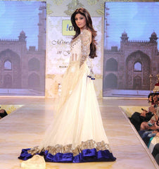 white anarkali lehenga